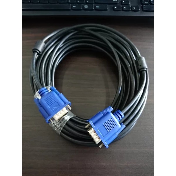 KABEL VGA 10 METER BULAT MALE TO MALE