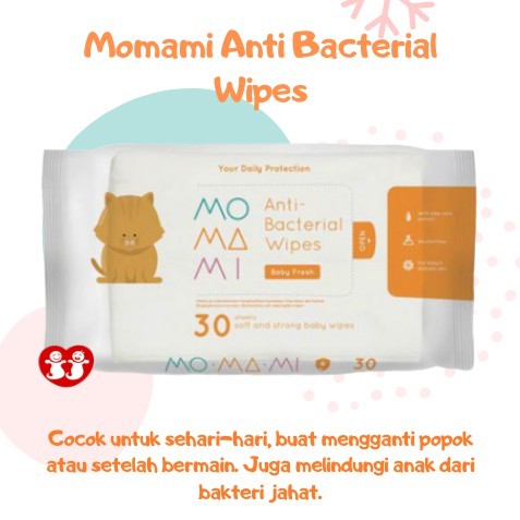 MOMAMI Anti Bacterial Wipes 30sheet