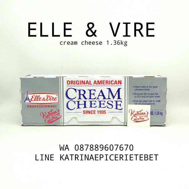 

Elle et Vire Cream Cheese 1,36 KG - KRIM KEJU