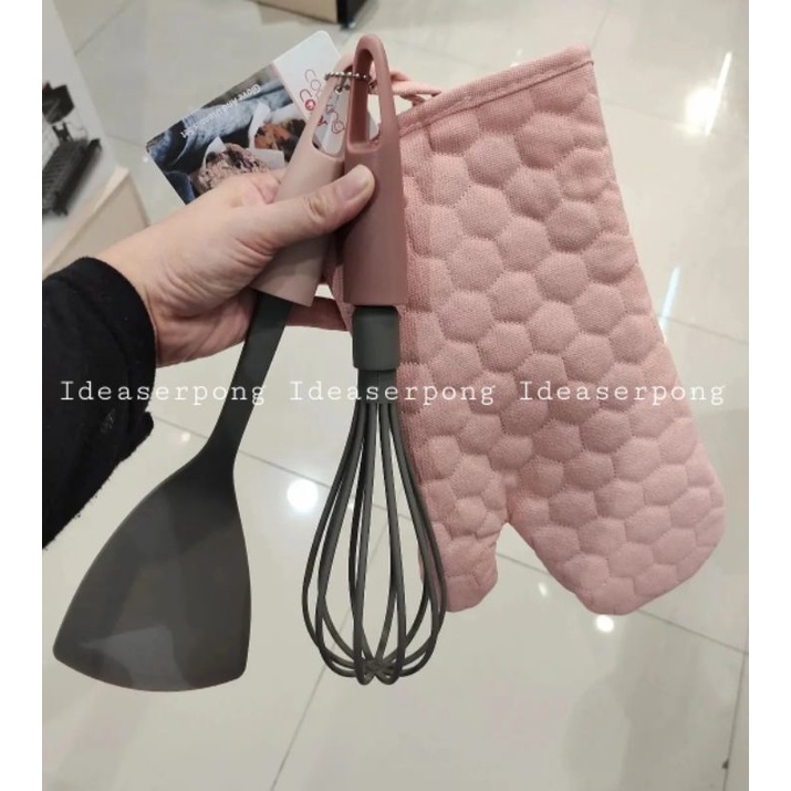 Ideaserpong Alat Dapur Pink Sutil Pengocok Sarung Tahan Panas