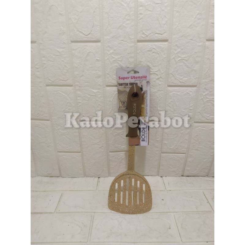 spatula masak nylon bolde - spatula teflon bolde -slotted turner bolde