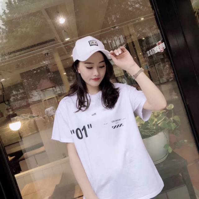 KAOS WANITA IMPORT OFF WHITE TERMURAH BERKUALITAS