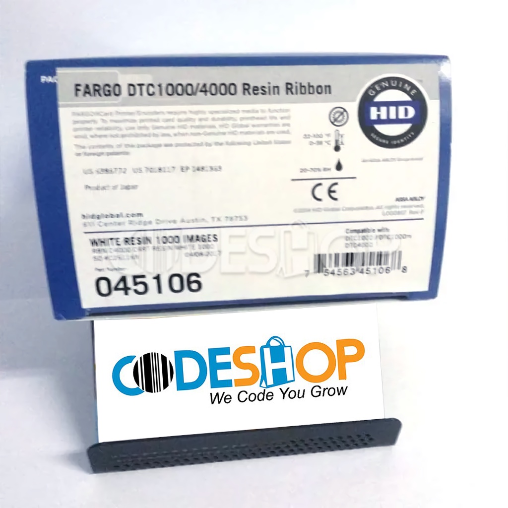 Ribbon Fargo DTC 1250e C50 White Cetak Kartu Preprinted Part Number : 045106