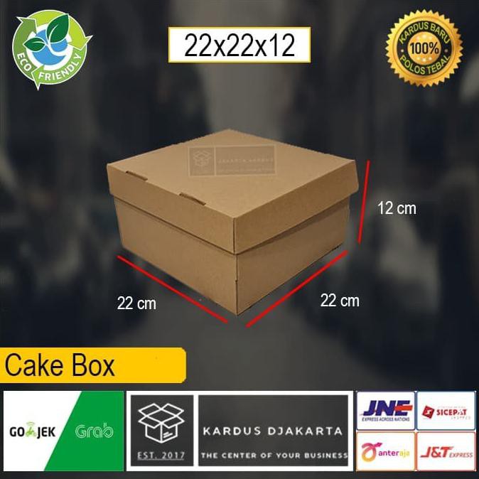 

BARU Cake Box / Kardus / Kotak Kue Uk. 22x22x12 POLOS