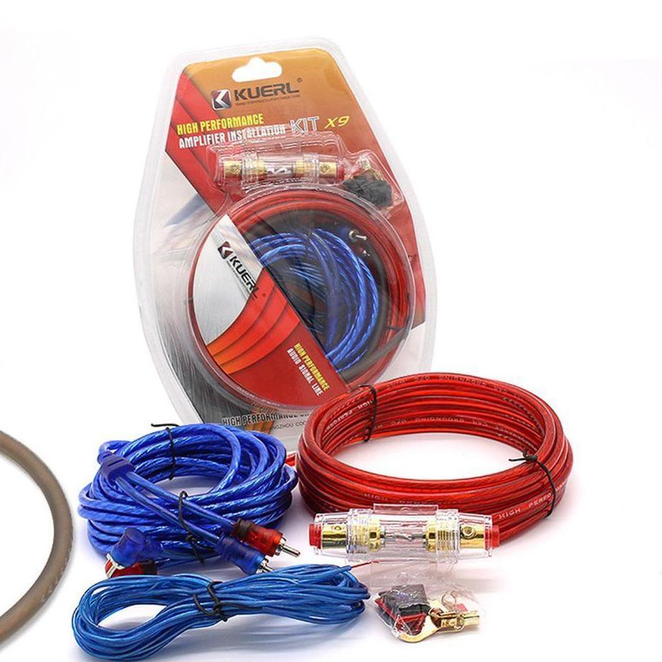Top Sale Paket Kabel Audio Mobil Full Set / Instalasi Sound System Mobil - Car Audio Speaker Subwoofer 12 inch Instalasi Paket Kabel 10ga Kabel Daya 60 Amp Dudukan Sekering paket kabel audio mobil