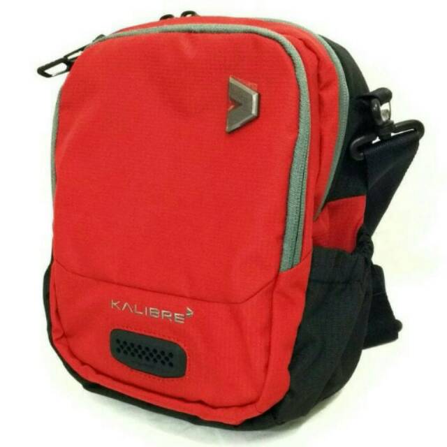 Tas Small Puch Selempang Kalibre Nuflix 02 - Red Black Merah Hitam