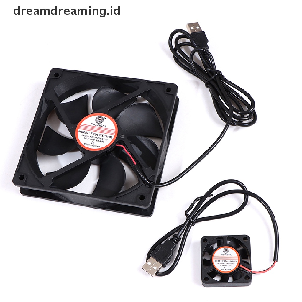 (dreamdreaming.id) Kipas Pendingin Brushless DC 5V USB Untuk Komputer PC