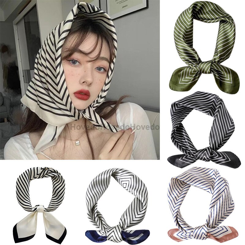 70x70cm Mini Scarf, Scarf Leher, Scarf Tas, Bahan High Grade Silk Immitation Gaya Korea Fashion Impor Wanita Aksesoris / outer scarf / scarf outer / Sunscreen scarf leher