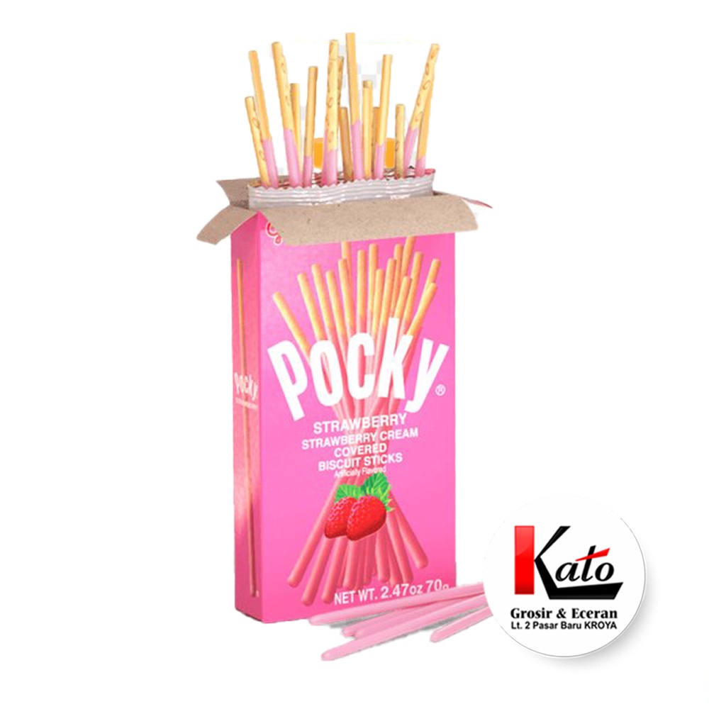 

Pocky Strawberry Stick 45gr / Camilan Rasa Strawberry