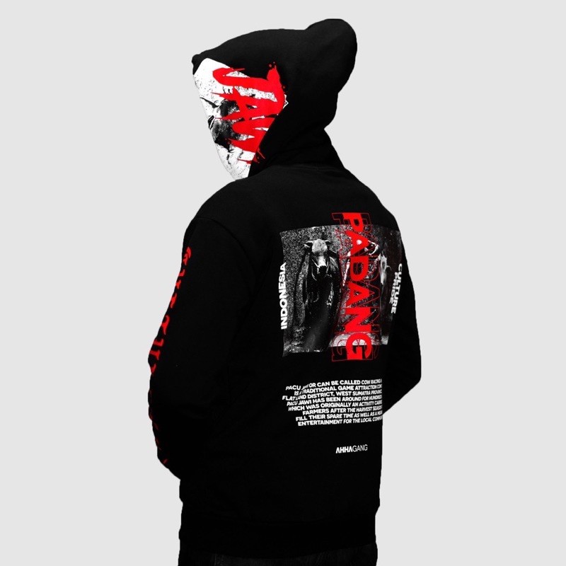AHHA HOODIE BLACK - PACU JAWI (NEW EDITION) ORIGINAL 100%