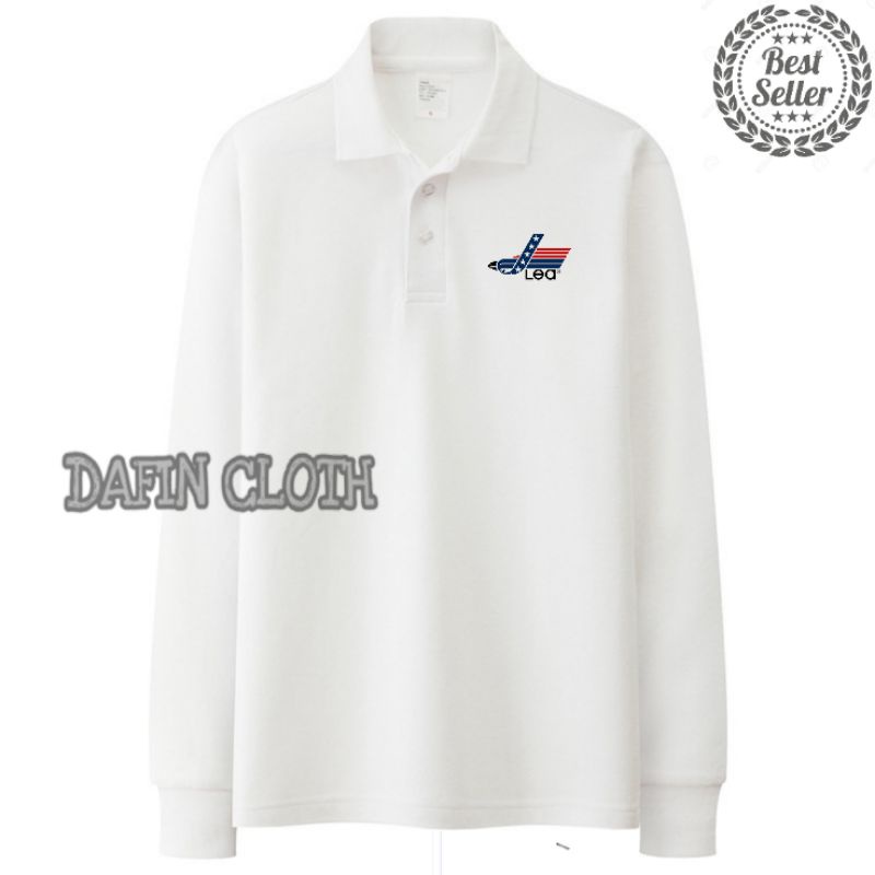 Polo shirt Kaos Kerah Pria Lengan Panjang Lea