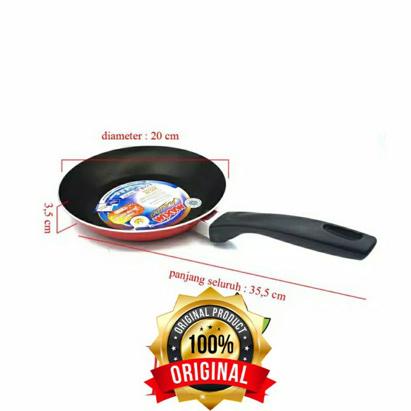 Maxim valentino fry pan non stick 20cm wajan penggorengan anti lengket 20 cm