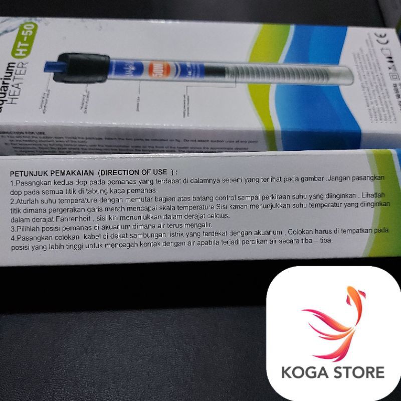 HEATER AQUARIUM AMARA 50W 75W 100W HT-50 HT-75 HT-100 PEMANAS AIR AKUARIUM AMARA HT 50W HT75W HT100W