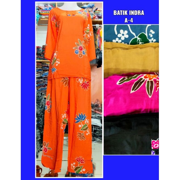 Batik Indra Dewasa Cp tangan 3/4 celana panjang, batik indra original , batik indra cetak dewasa