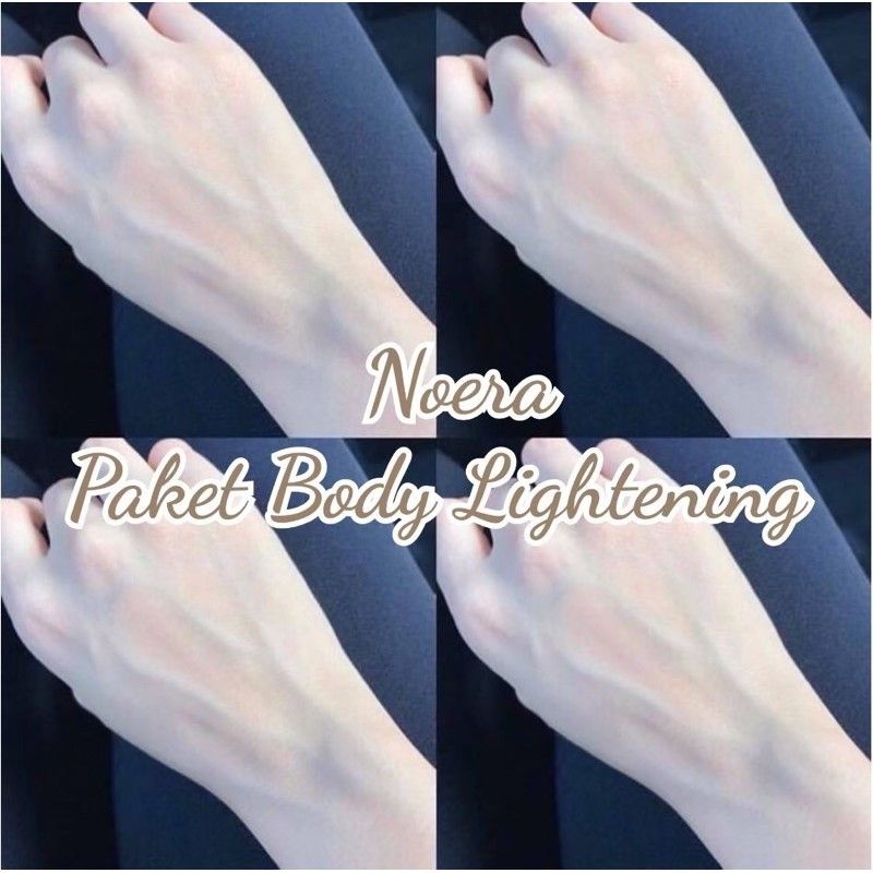 Noera Lightening Body Lotion &amp; Scrub - Lotion Scrub Pemutih Badan BPOM