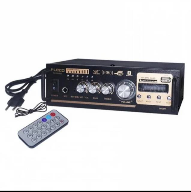 Amplifier Mini Ampli Fleco AK-805BT Bluetooth Stereo Karaoke - MP3 Player - FM Radio g USB- MMC Card