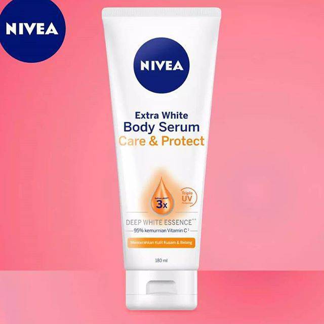 180ml Nivea Body Serum Extra White Care & Protect Original Shopee
