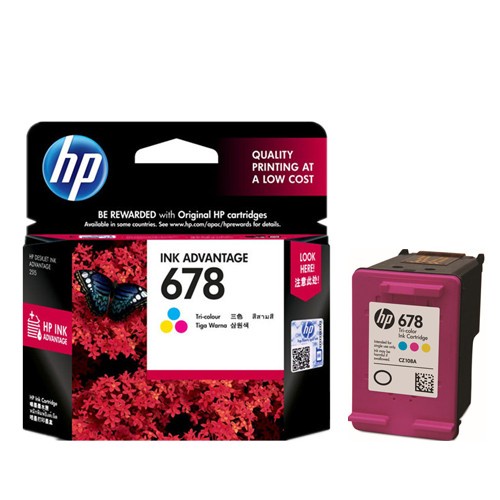 Tinta Printer Hp 678 Tri-color Original/ Deskjet Ink Advantage 1515, 2515, 2545/ 4515 e-All-in-One