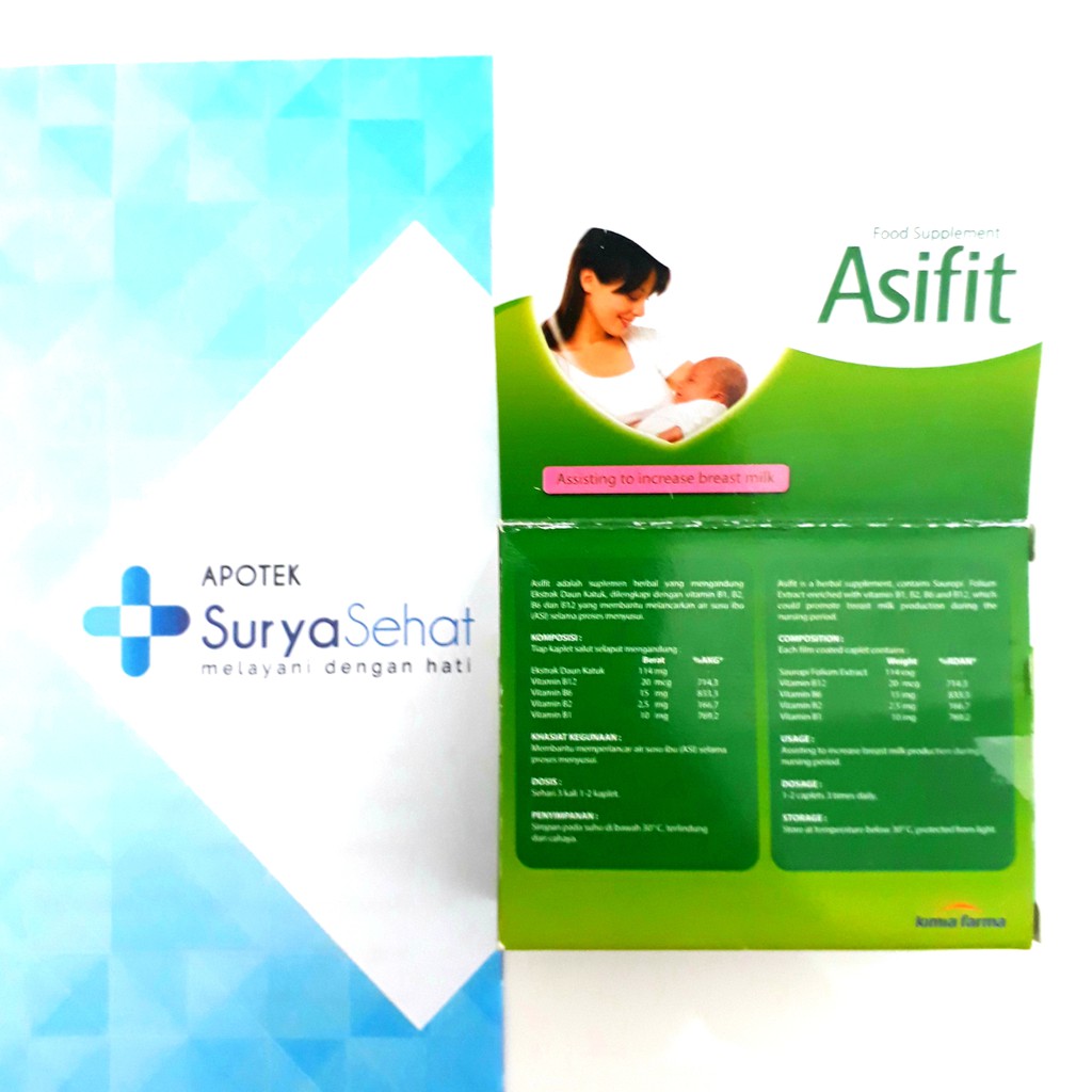 ASIFIT Kimia Farma isi 30 kaplet / ASI BOOSTER / PELANCAR ASI dilengkapi Vitamin B Kompleks