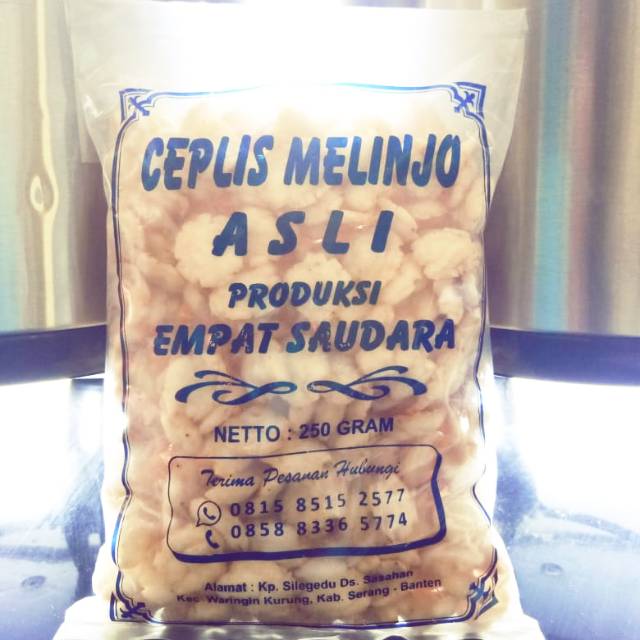 

CEPLIS/KECEPREK MELINJO RASA GURIH 250GR,CEMILAN ENAK TEMAN SANTAI