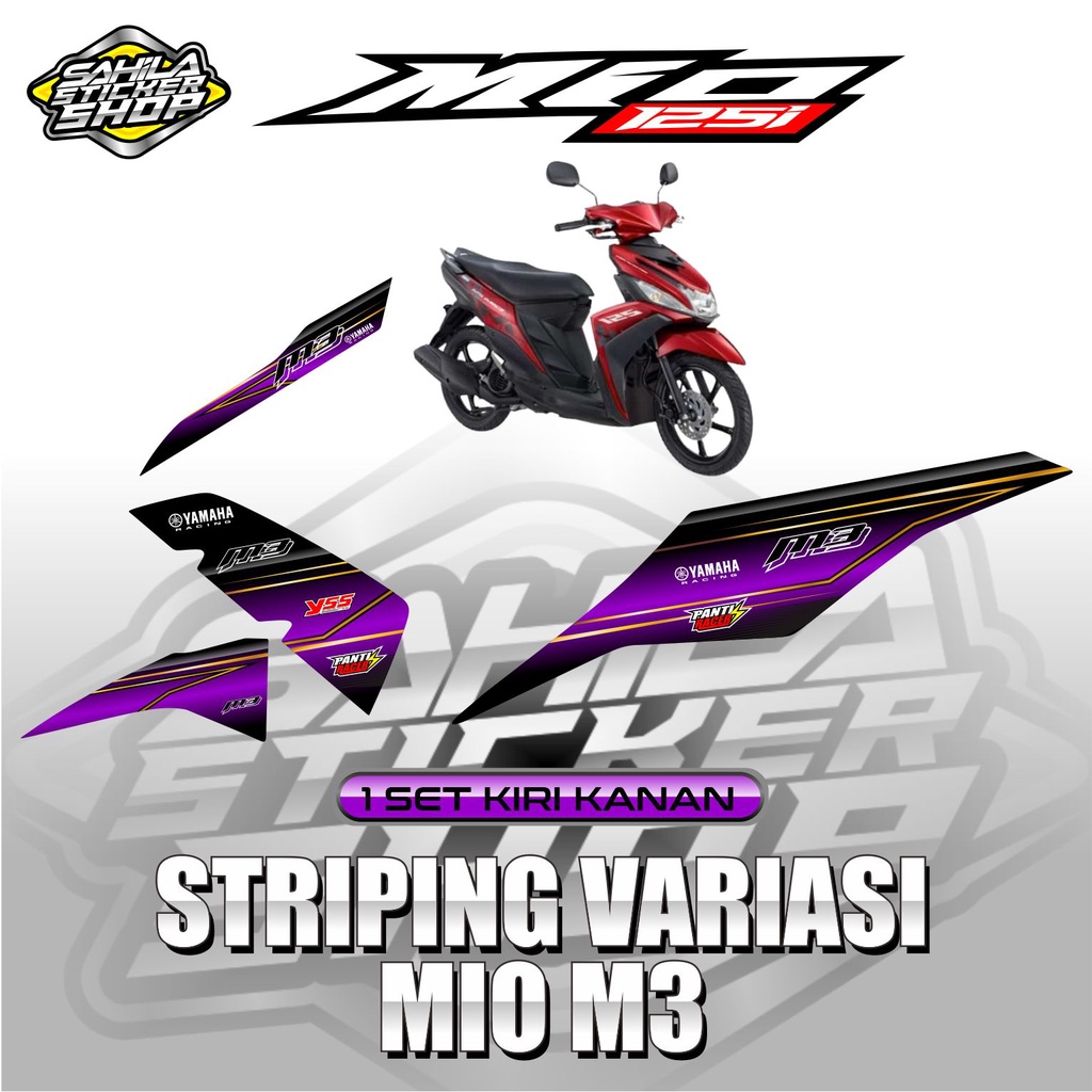 STRIPING VARIASI MIO M3 MIO Z M3 THAILOOK 2204 UNGU