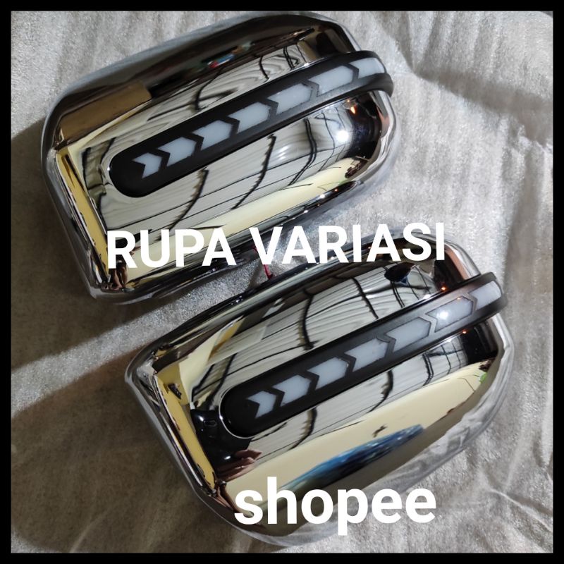 cover TUTUP spion lampu TOYOTA all new avanza / veloz / xenia 2012 sampai 2018 2013 2014 2015 2016 2017 sein sen running model ganti copot chrome crome carbon hitam doff tipe G