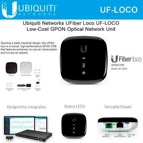 Ubiquiti UF LOCO Unifi Fiber ONT Low-Cost GPON Optical Network Unit