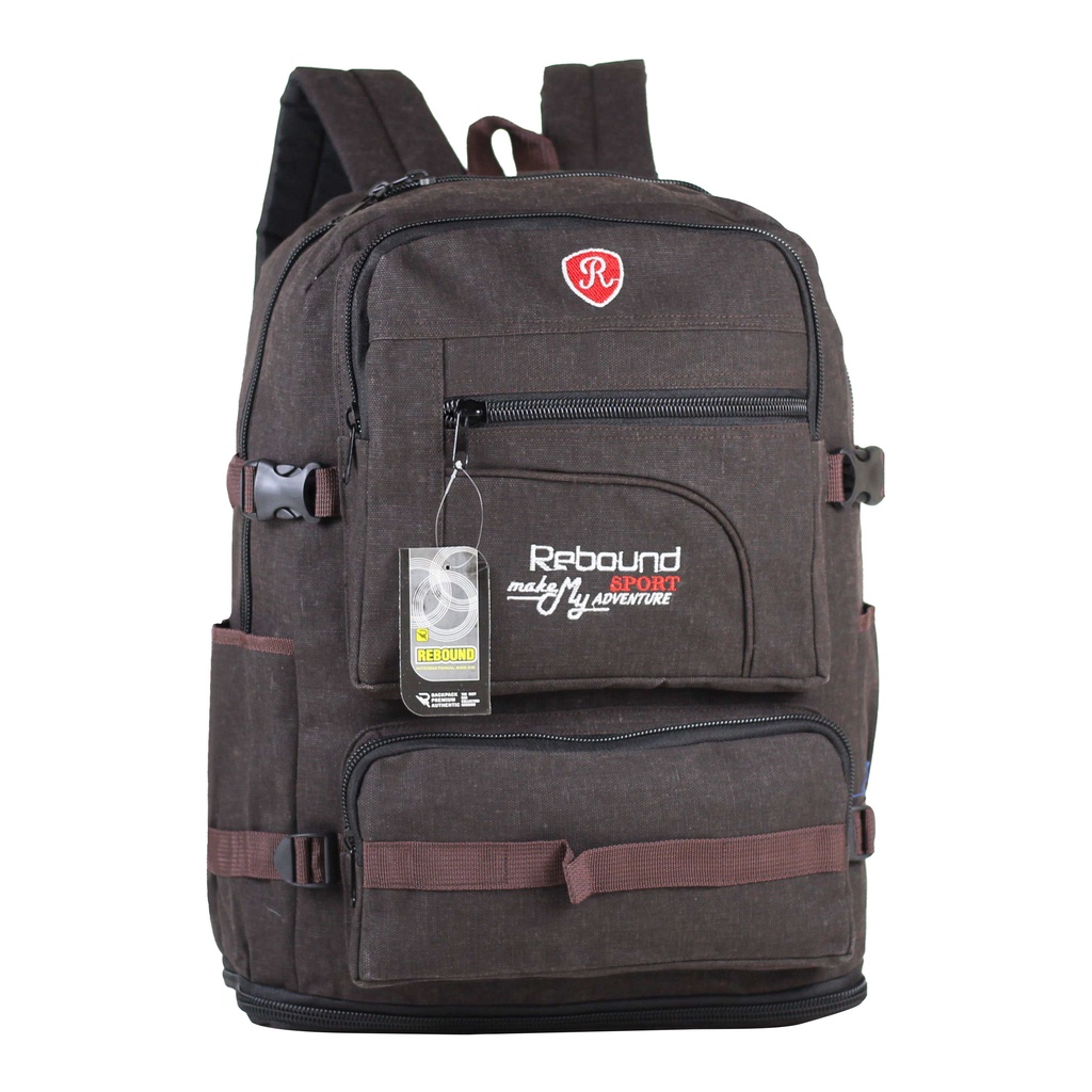 Backpack Multifungsi Tas Backpack Distro Susun Rebound Coklat Tua Tas Keren Tas Outdoor Travelling