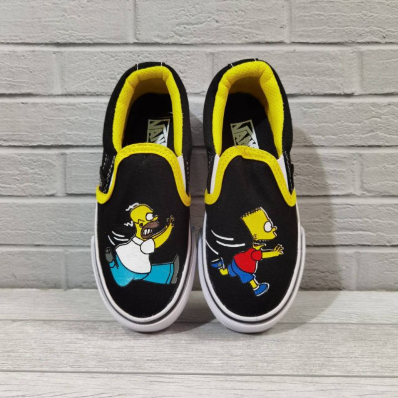 SLIP ON ANAK THE SIMPSONS PREMIUM HIGH QUALITY SEPATU SLIP ON ANAK ANAK