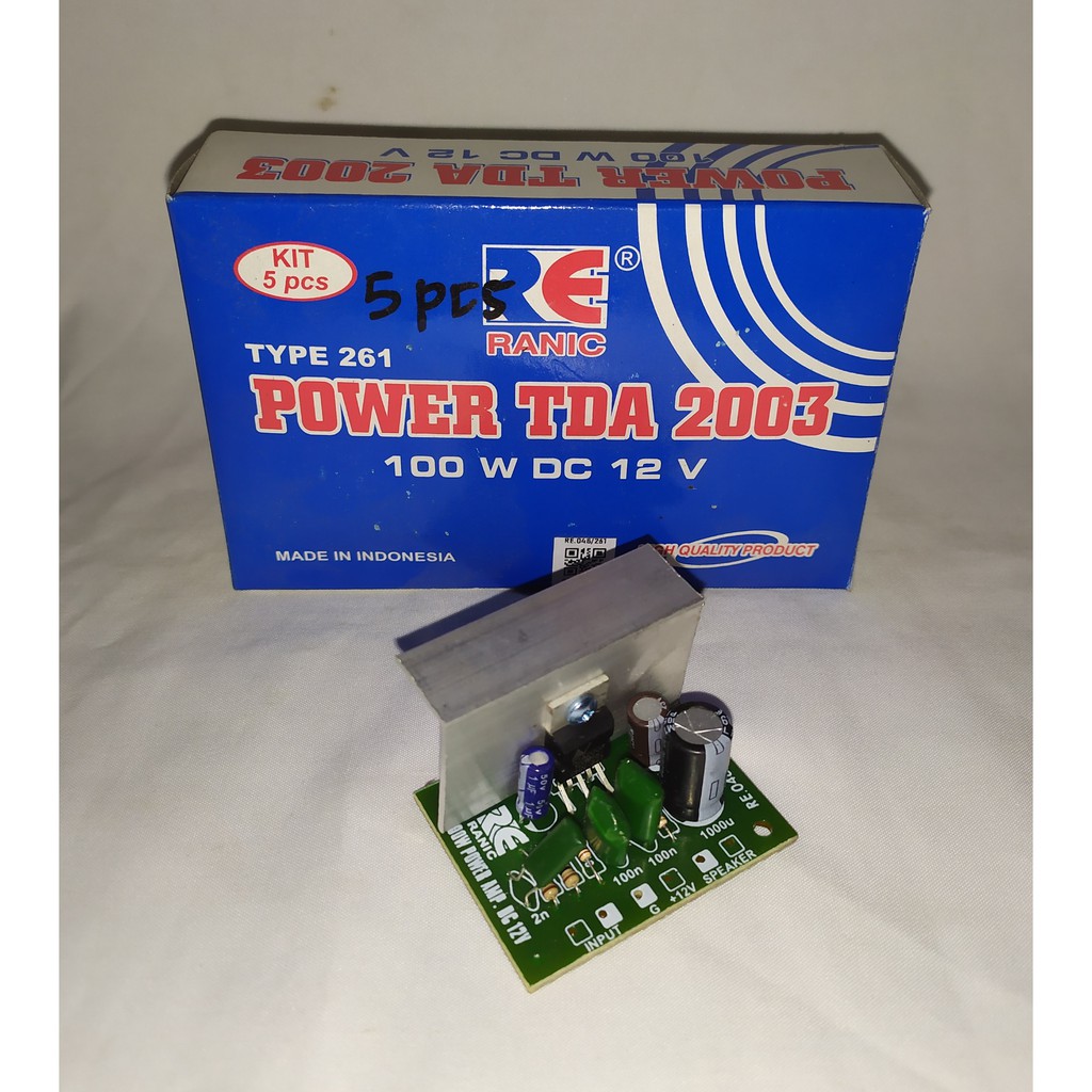 Kit Power 100 Watt TDA 2003 DC 12 V Kit Ranic Type-261