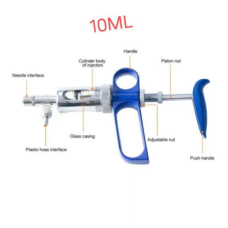 Suntikan otomatis drench gun cekok sapi domba kambing 10Ml Drenching drencher spoit otomatis babi sapi bukan socorex medion alat suntik kerbau