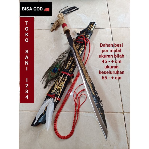 Mandau ukuran 65 cm, suku Dayak asli Kalimantan