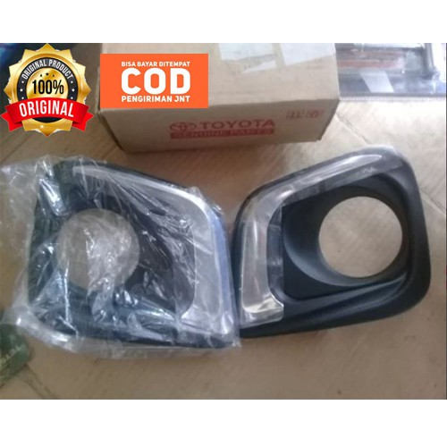 Cover Ori Ring Foglamp Fog Lamp Yaris Chrome 2012-2014 Original Toyota