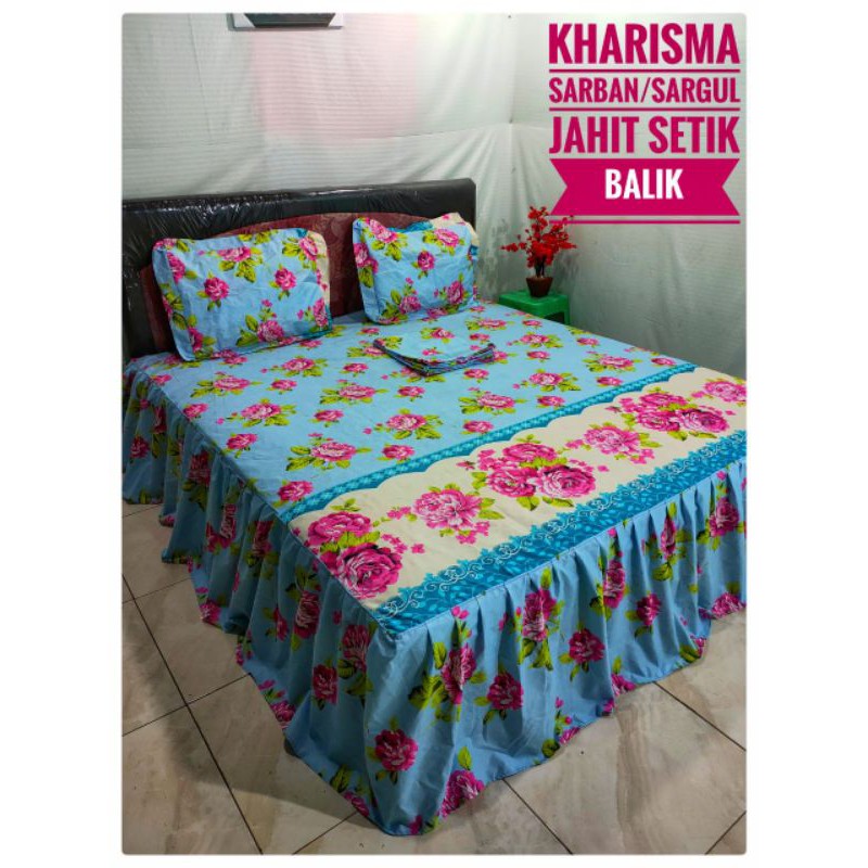 Sprei homemade Rumbai HK strawberry , HK apple , kharisma , gold floral , red shabby