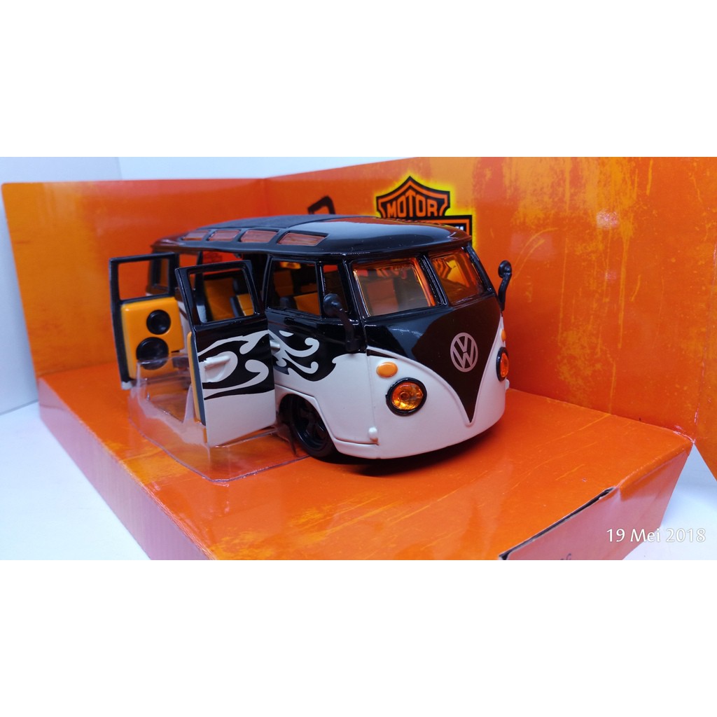 Diecast Maisto HD CUSTOM Miniatur Mobil Voklswagen Van Samba -Diecast VW Combi