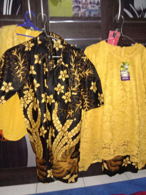 Batik Couple Kebaya Brokat Sinta Dewi Mini Pinguin Latte