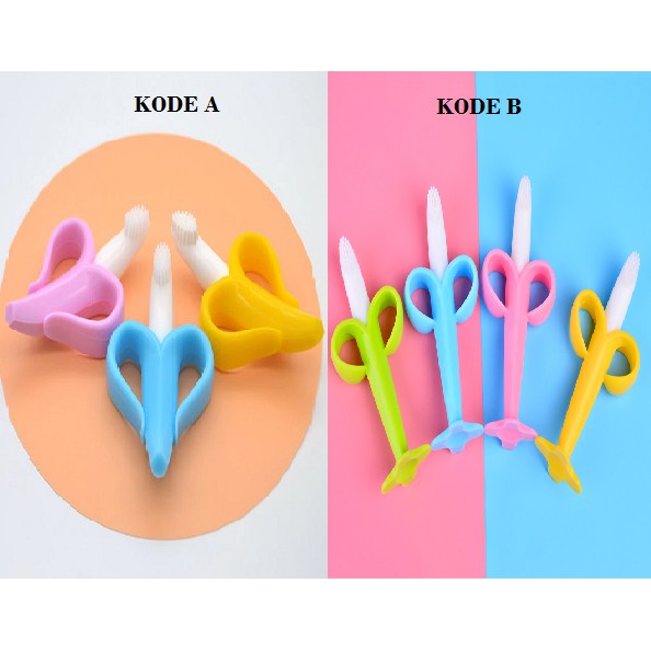 BSS Teether Banana Silicone Sikat Gigi Pisang Gigitan Bayi