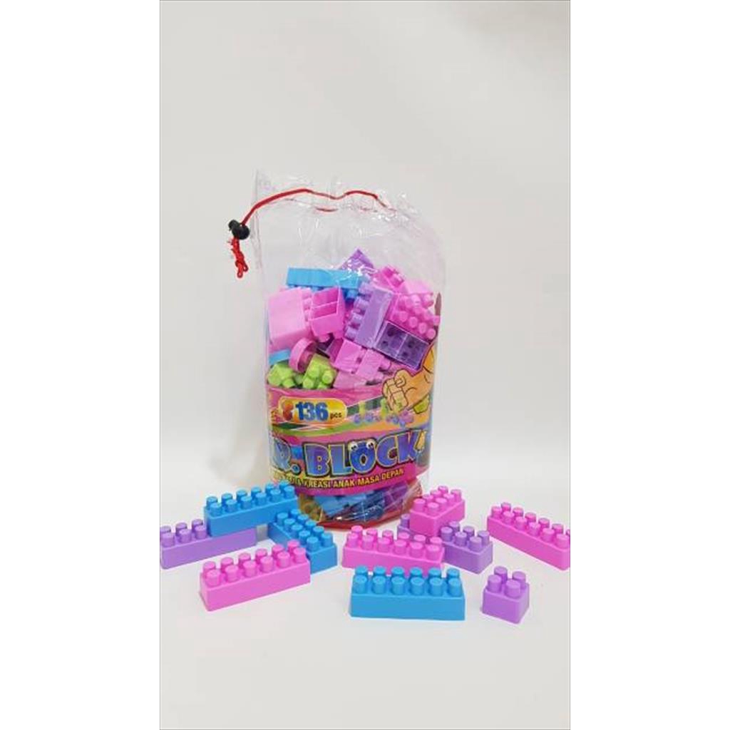 [ONGKIR 1 KG]( ISI 136 PC )  Sekawantoys Mainan Edukasi Anak  Puzzle Mr Block   Mainan Balok Besar Anak Balita Edukasi Isi: 106, 136, 266, 206, 236