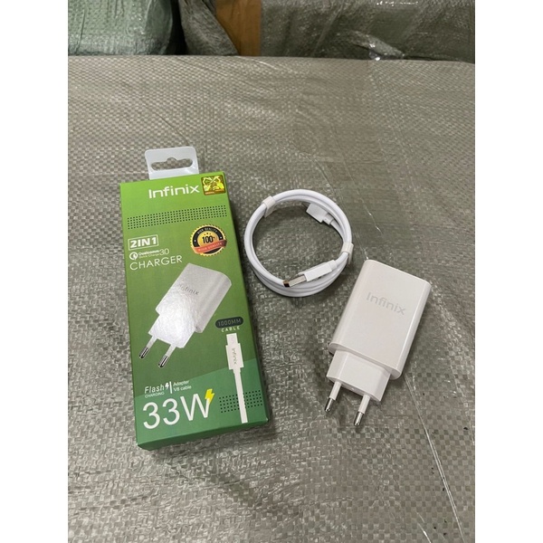 Charger Casan  Infinix 33Wat Fast Charging Micro USB for Smart 4 5 Hot 9 Play 10 Note 7 S3 S4 S5 Pro 3X hot 9 hot 8 hot 9play hot 10 hot 10play hot 11