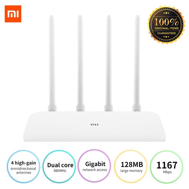 Wireless Router XiaoMi Router 4A Gigabit Edition Dual Core AC1200 4 Antenna 1167 Mbps