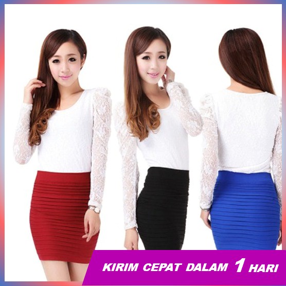 Super66 Rok Span Wanita/ Rok Multifungsi/ Rok Mini Korean Style/ Kemben