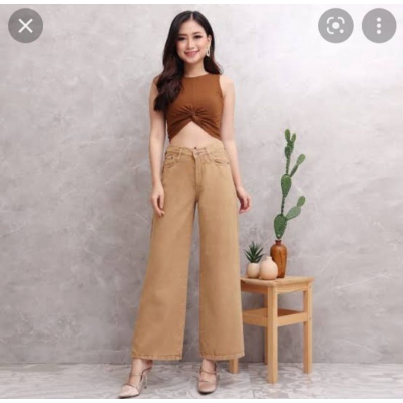 rok kulot jeans wanita nevada termurah