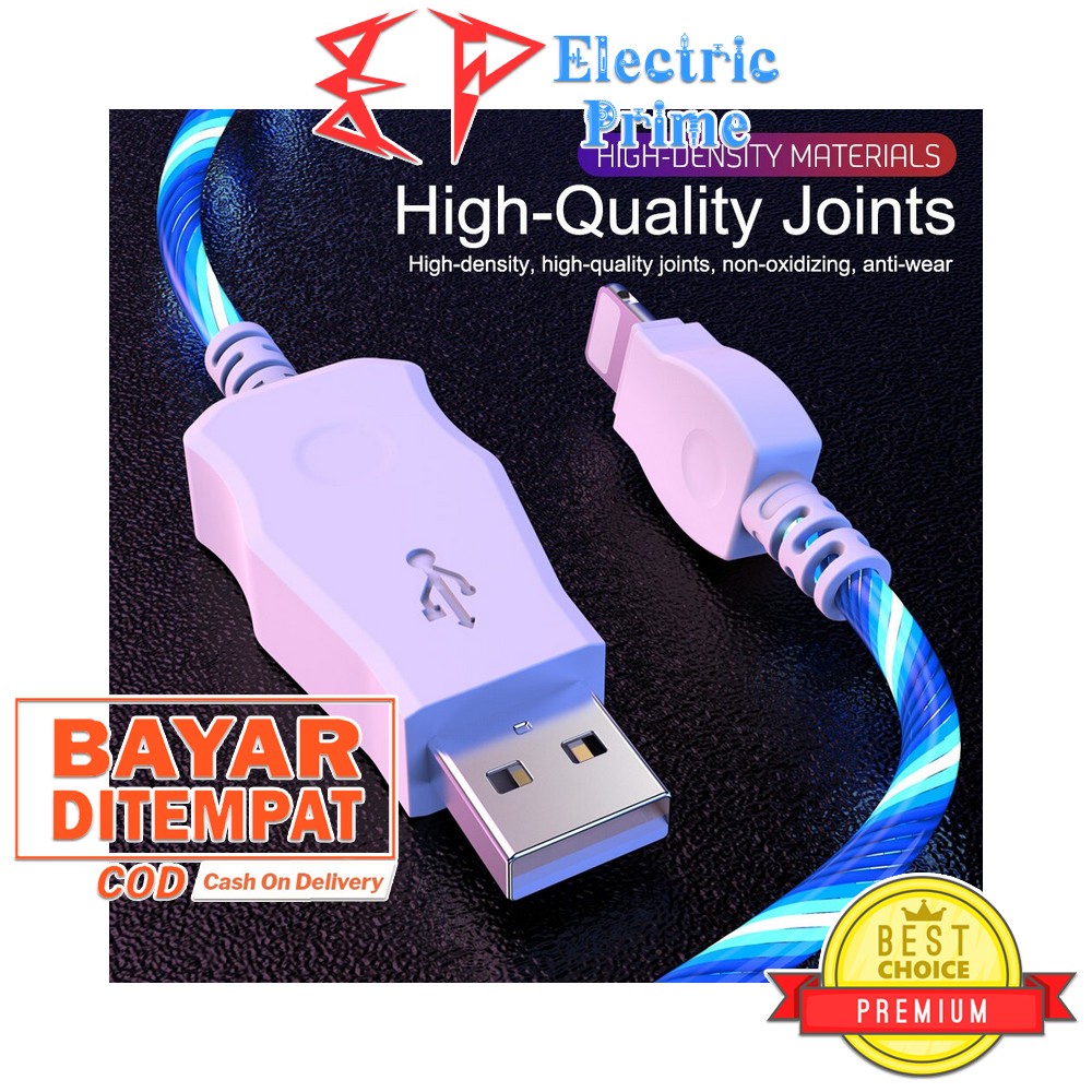 Kabel Data LED iPhone USB Lightning IOS Cable Charger iPad Luminous 1 Meter