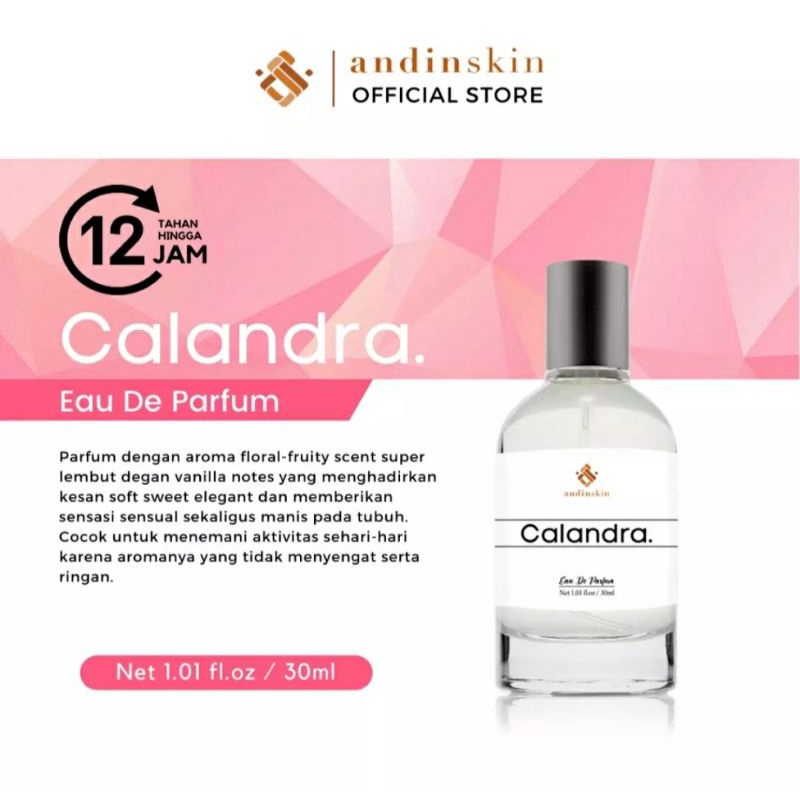 ANDINSKIN CALANDRA PARFUME PRIA/WANITA WANGI FRESH TAHAN LAMA