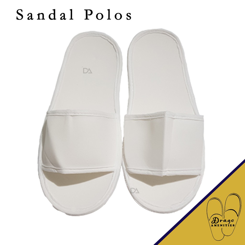 Sandal Hotel Putih Hitam POLOS 4mm 4 mm MINIMAL 20 Pasang murah bagus terima custom sablon