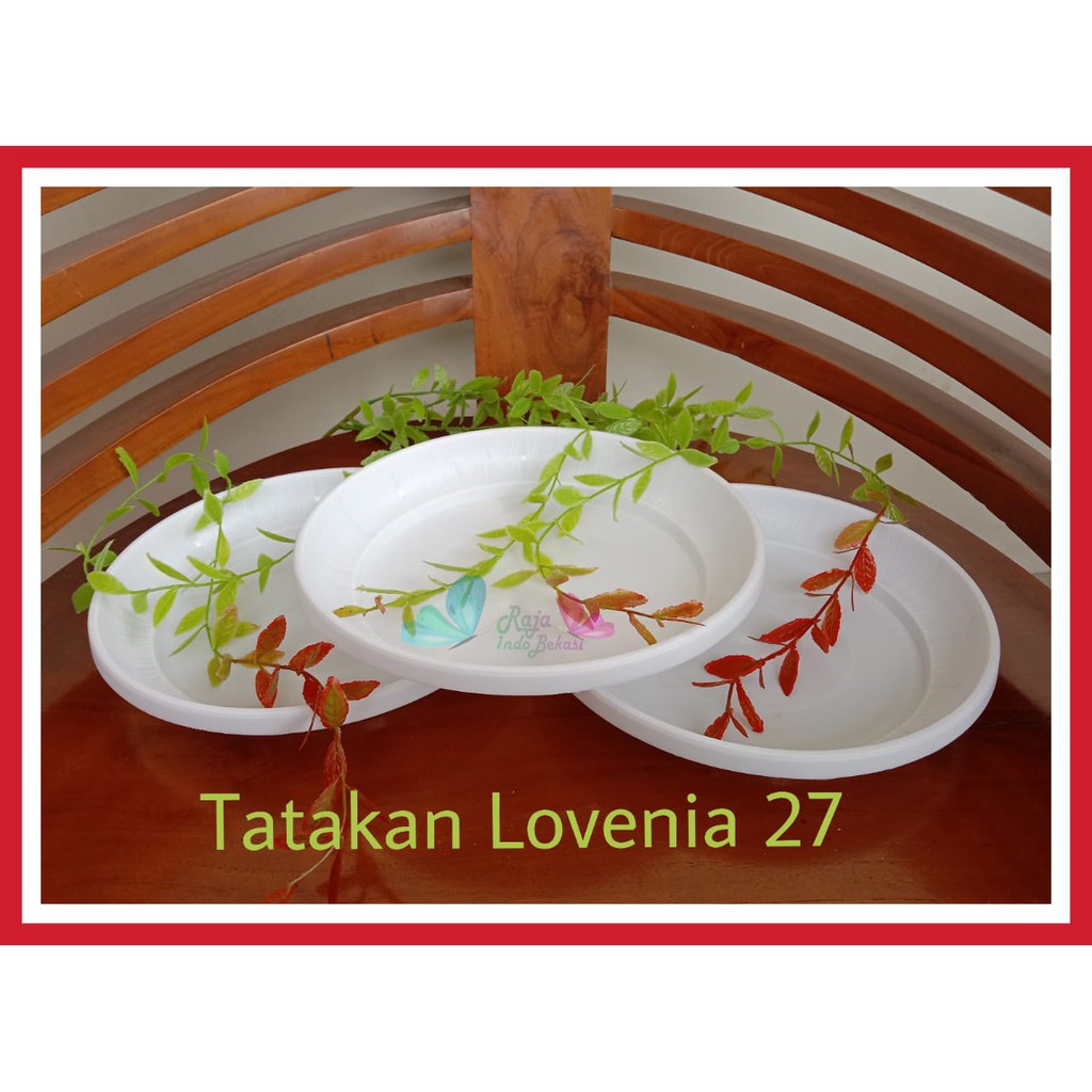 Tatakan Gentong Lovenia 27 / Alas Mawar 25 Putih Tatakan Pot Tawon 27 30 Alas Pot Bunga 30 Cm 35