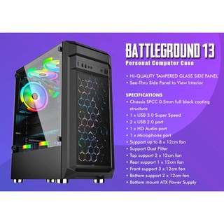 Download Simbadda BattleGround 13 - ATX, mATX Tempered Glass Gaming ...