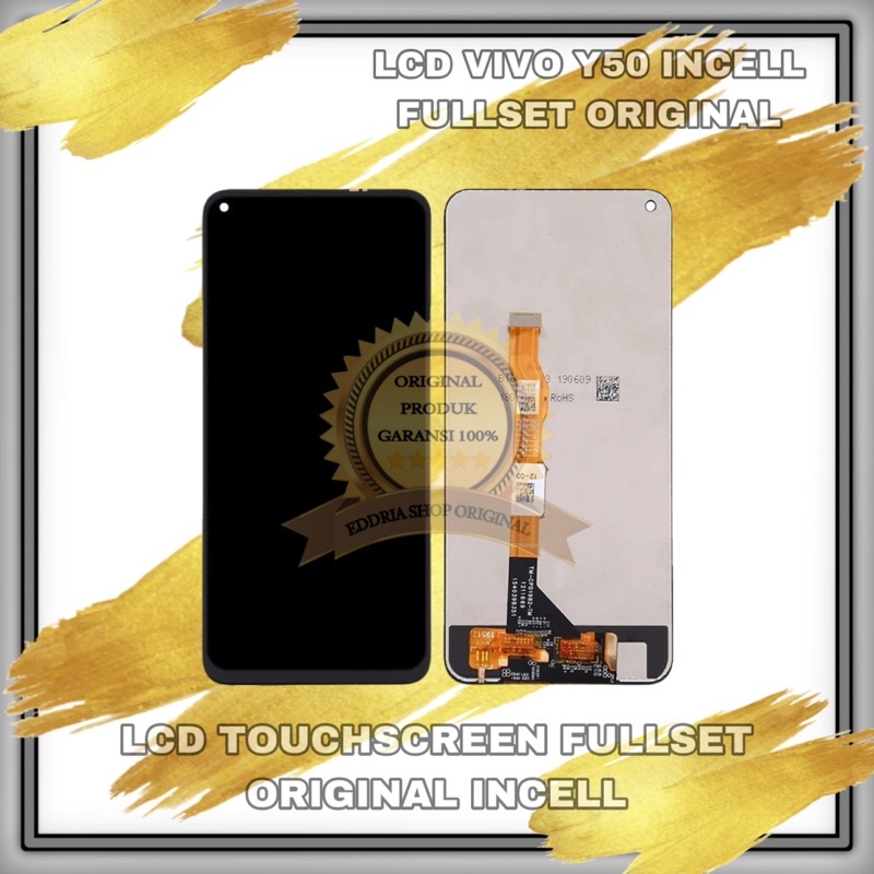 Lcd Touchscreen Vivo Y50 Black Original Incell New Fullset