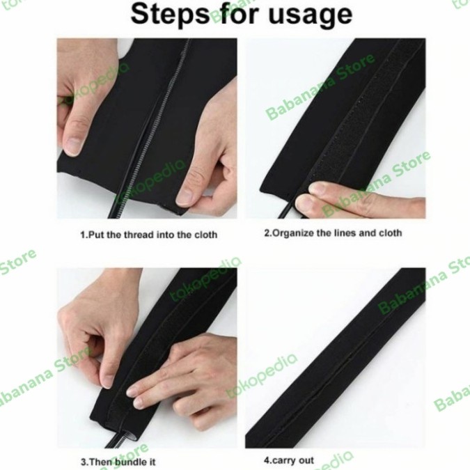 Pembungkus kabel perapih cable manajemen sleeve 300cm