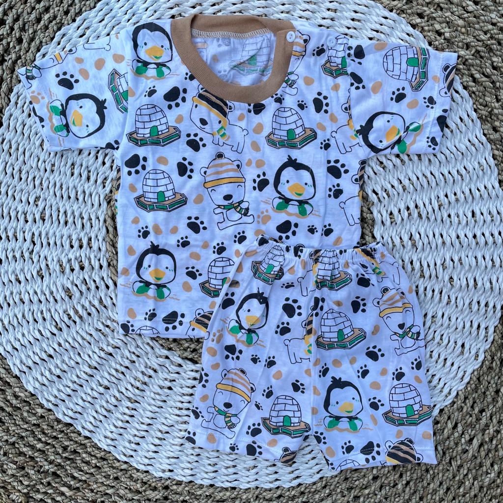 Setelan Bayi Baju Oblong Pendek Bayi Atasan Bayi Celana Bayi Baju Set Bayi DNW BABY